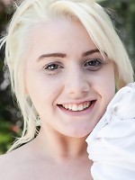 Innocent morning coffee in the backyard quickly turns into a raunchy masturbating session when Jenny Davies rubs her hairy pussy on the picnic table.